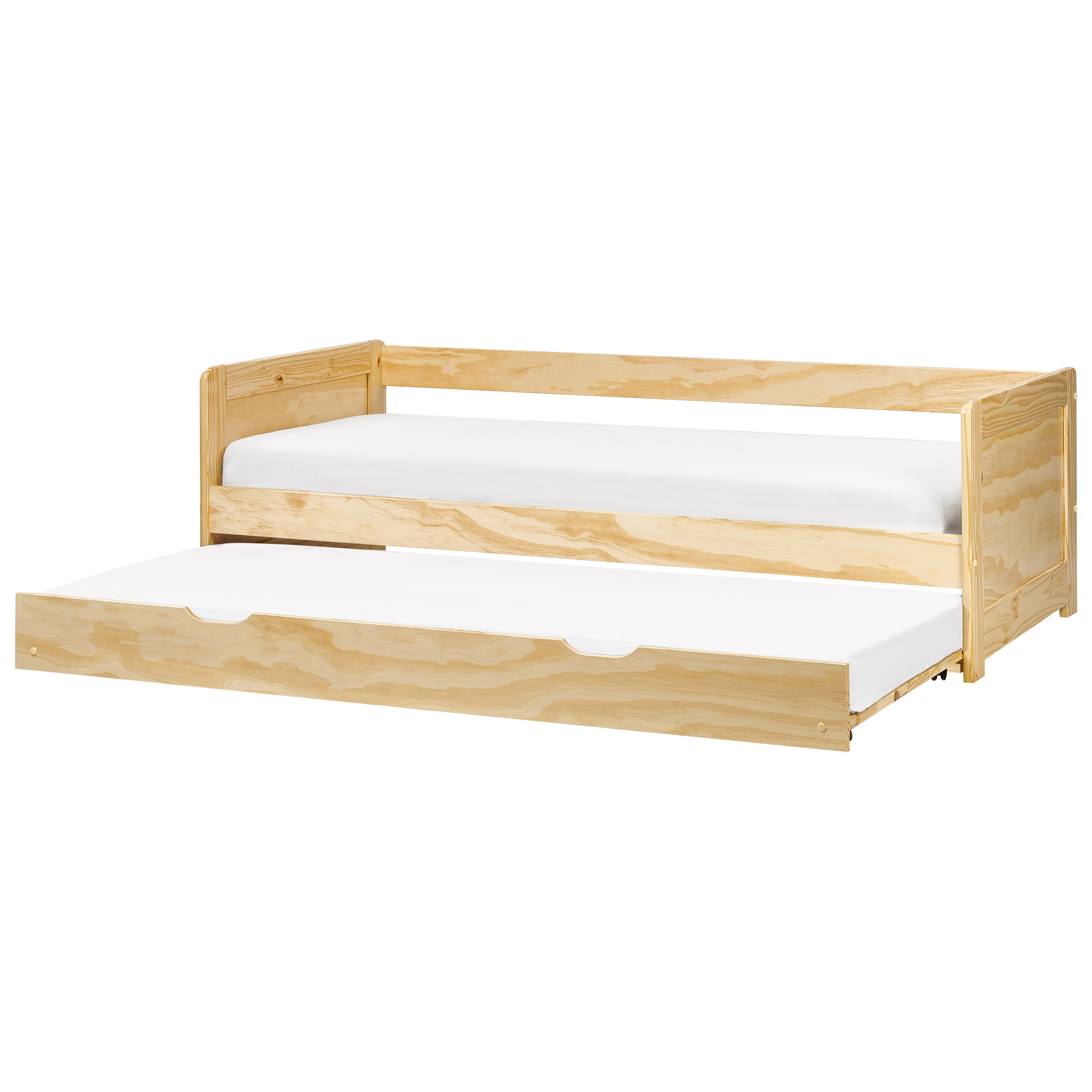 Sänky lisävuoteella mänty GRAVELINES 90 x 200 cm Vaaleanruskea