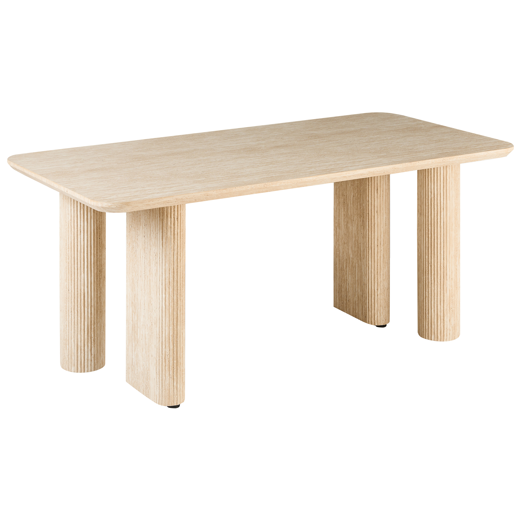 Ruokapöytä BARROY Travertiinikuvio 180 cm 90 cm