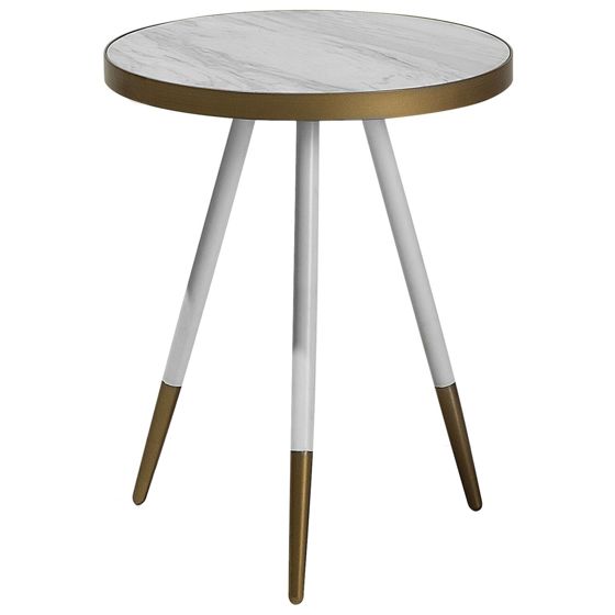 Sivupöytä RAMONA Valkoinen marmorikuvio