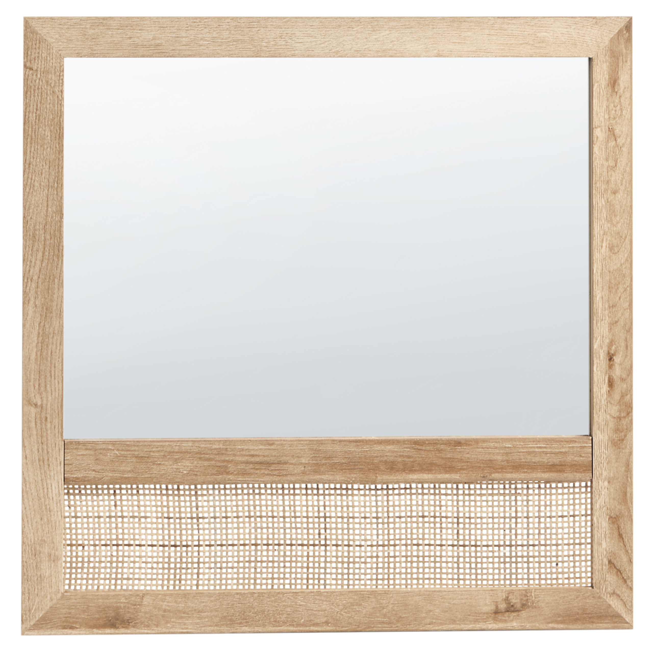 Seinäpeili ROSELL 60 cm 60 cm Vaaleanruskea