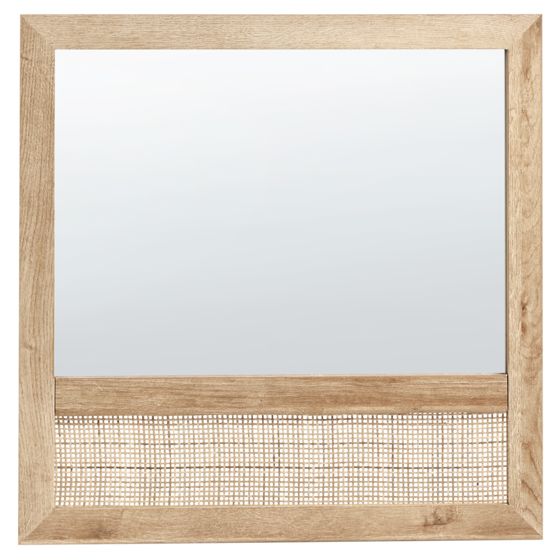 Seinäpeili ROSELL 60 cm 60 cm Vaaleanruskea