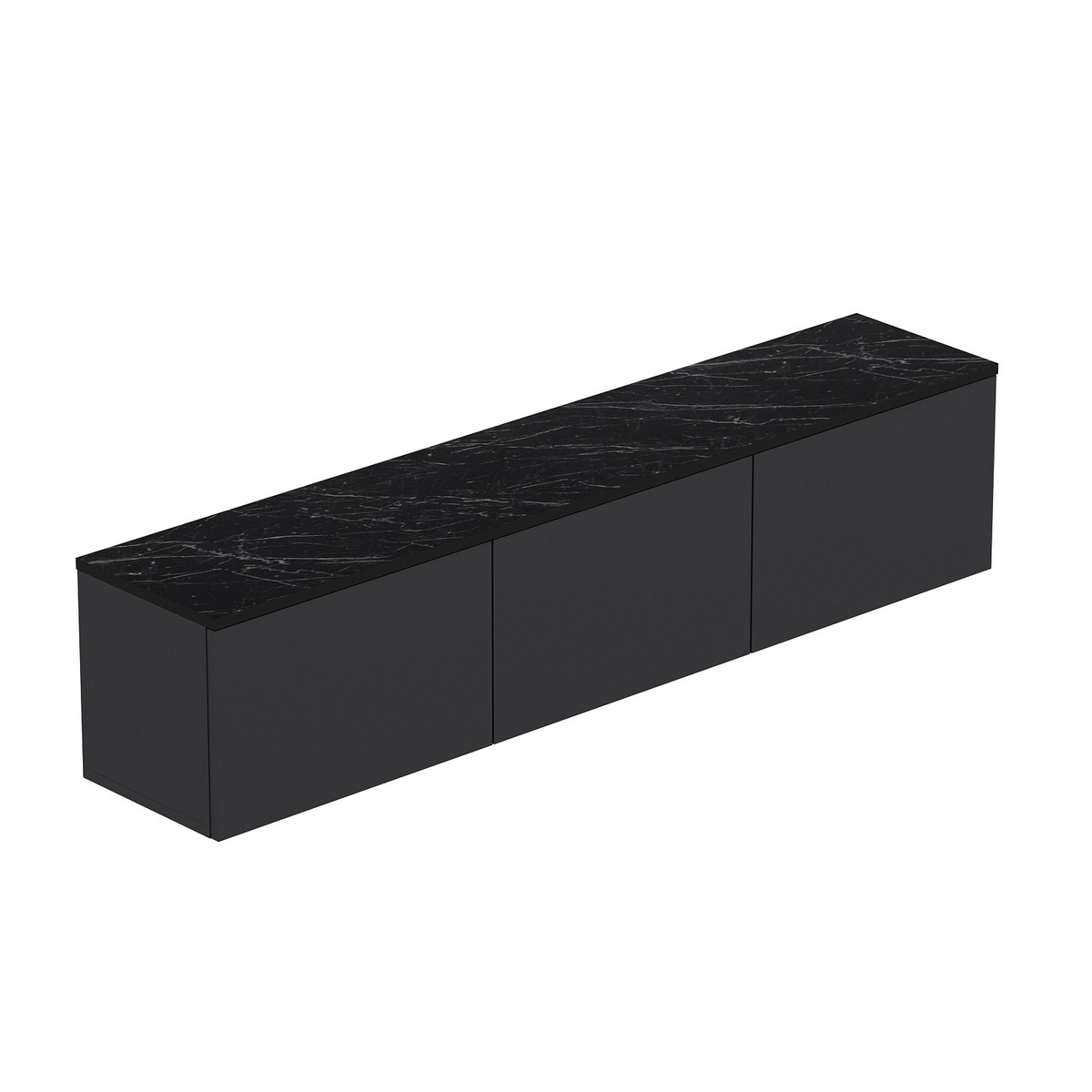 Norda Design Moderni TV-taso, 160 cm, 100 % melamiinipinnoitettu, 18 mm paksu, seinäkiinnitettävä, tyylikäs muotoilu