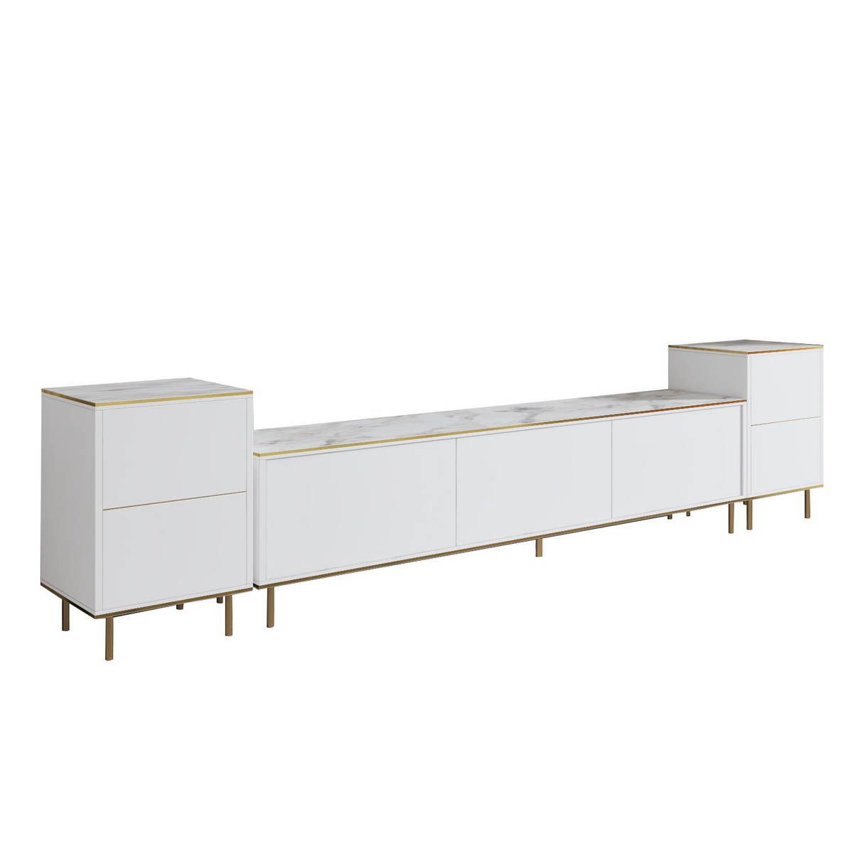 Norda Design Moderni seinäkiinnitettävä TV-taso, 180 cm | 100 % melamiinia, 18 mm paksu