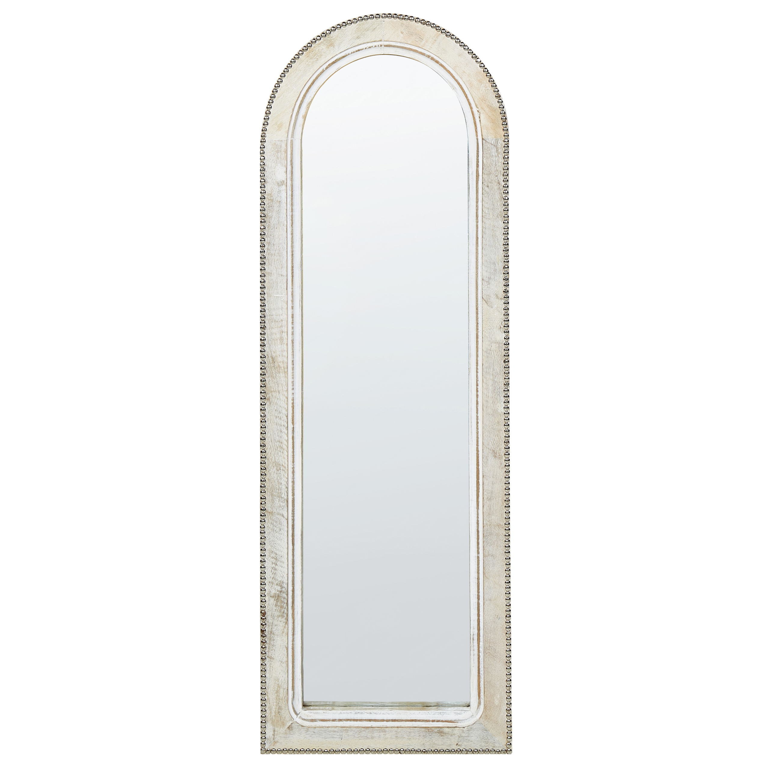 Seinäpeili SARRY 31 cm 91 cm mangopuu Valkoinen