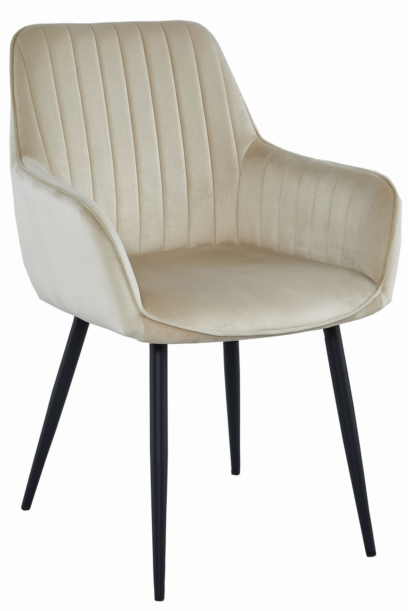 SOLDEN tuoli - beige sametti / mustat jalat x 1