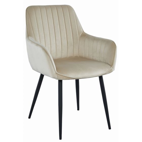 SOLDEN tuoli - beige sametti / mustat jalat x 1