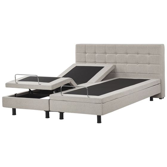 Sänky säädettävä ilman sängynpäätyä Kangas DUKE 180 x 200 cm Beige