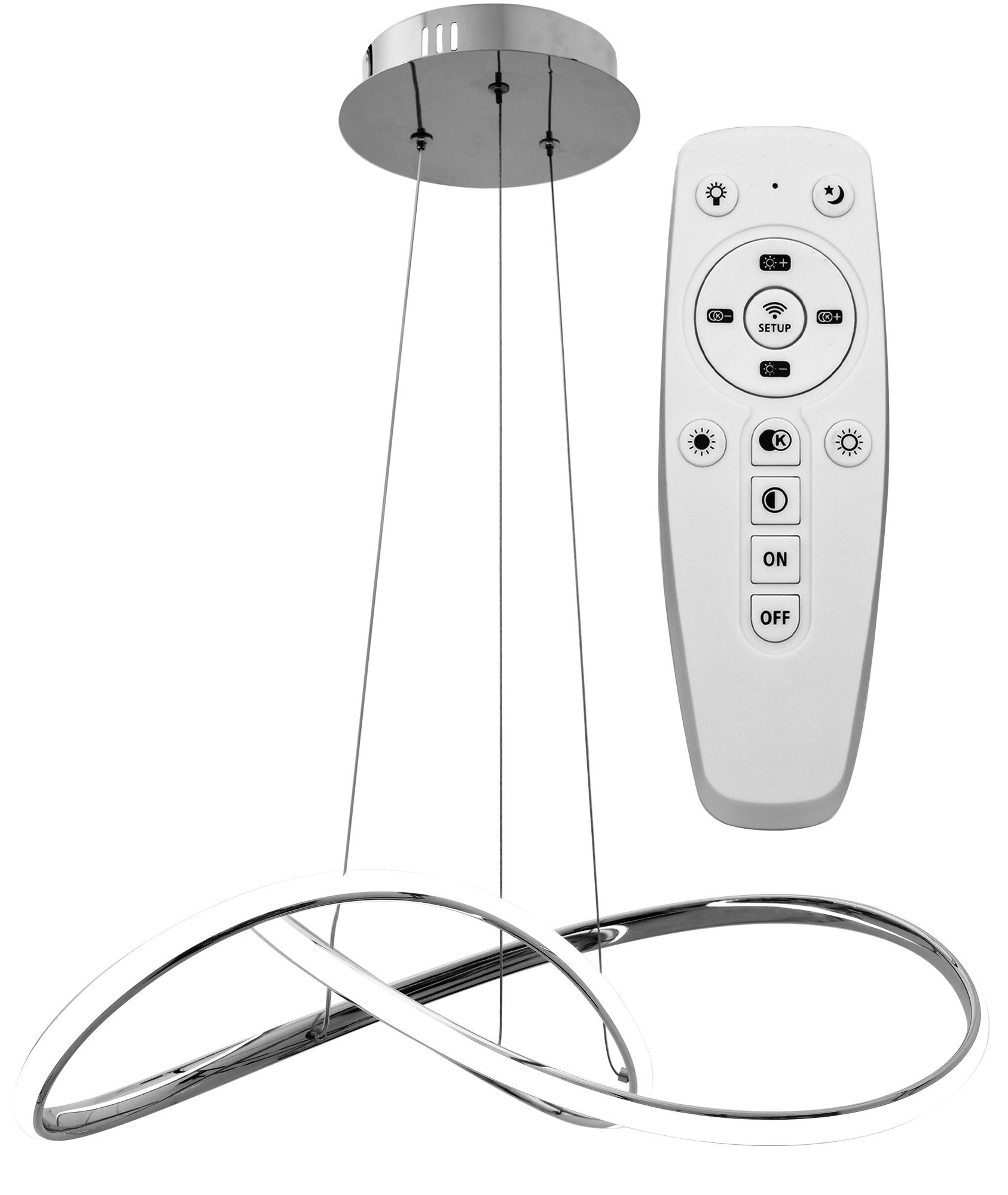 TOOLIGHT riippuva kattovalaisin APP393-CP kromi, 14, 5x55x90cm