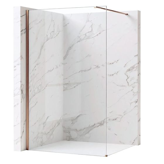 REA Suihkuseinä Flexi Transparent 130 Harjattu kupari, 130X195CM