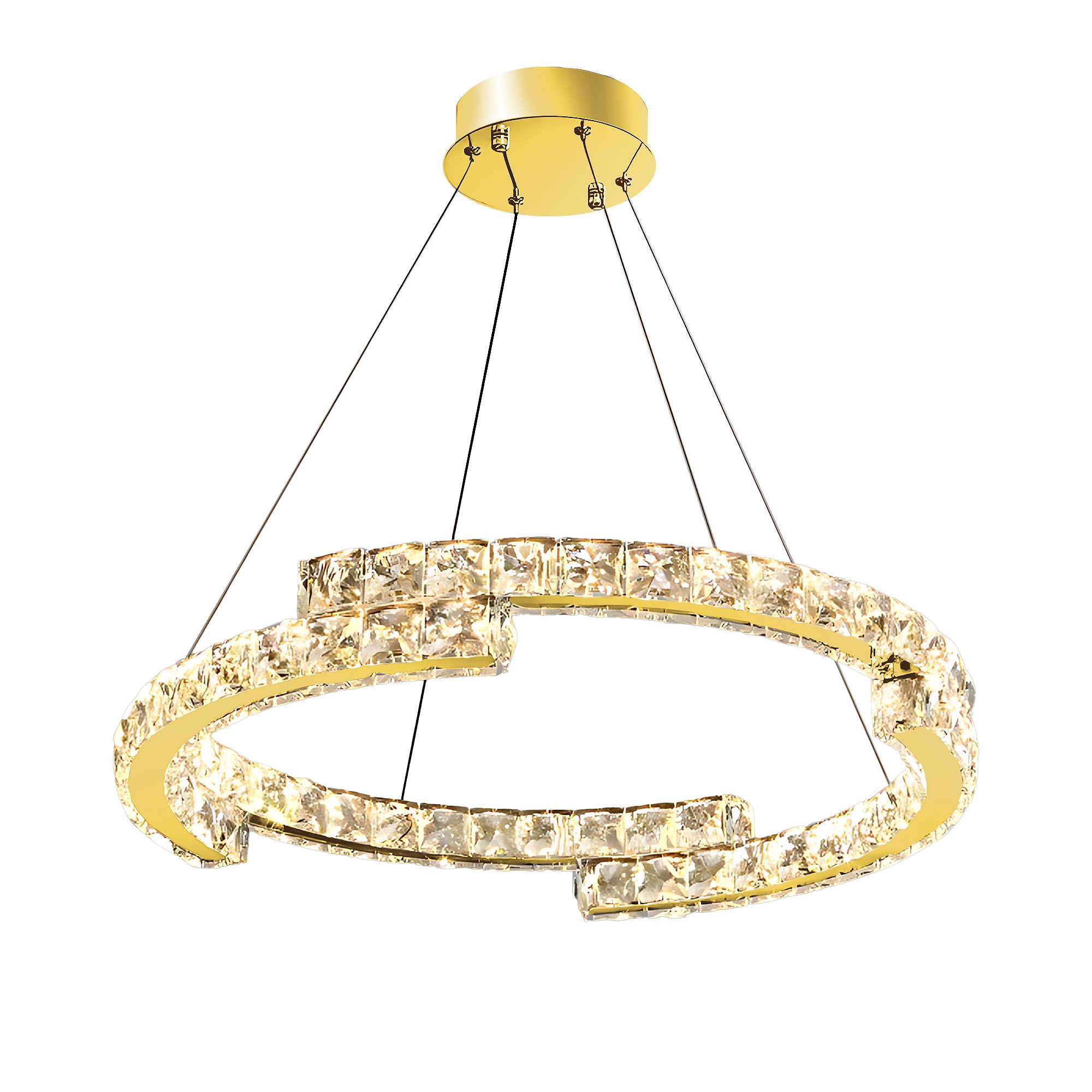 TOOLIGHT riippuva kattovalaisin APP1771-CP kulta, 60x60x95cm