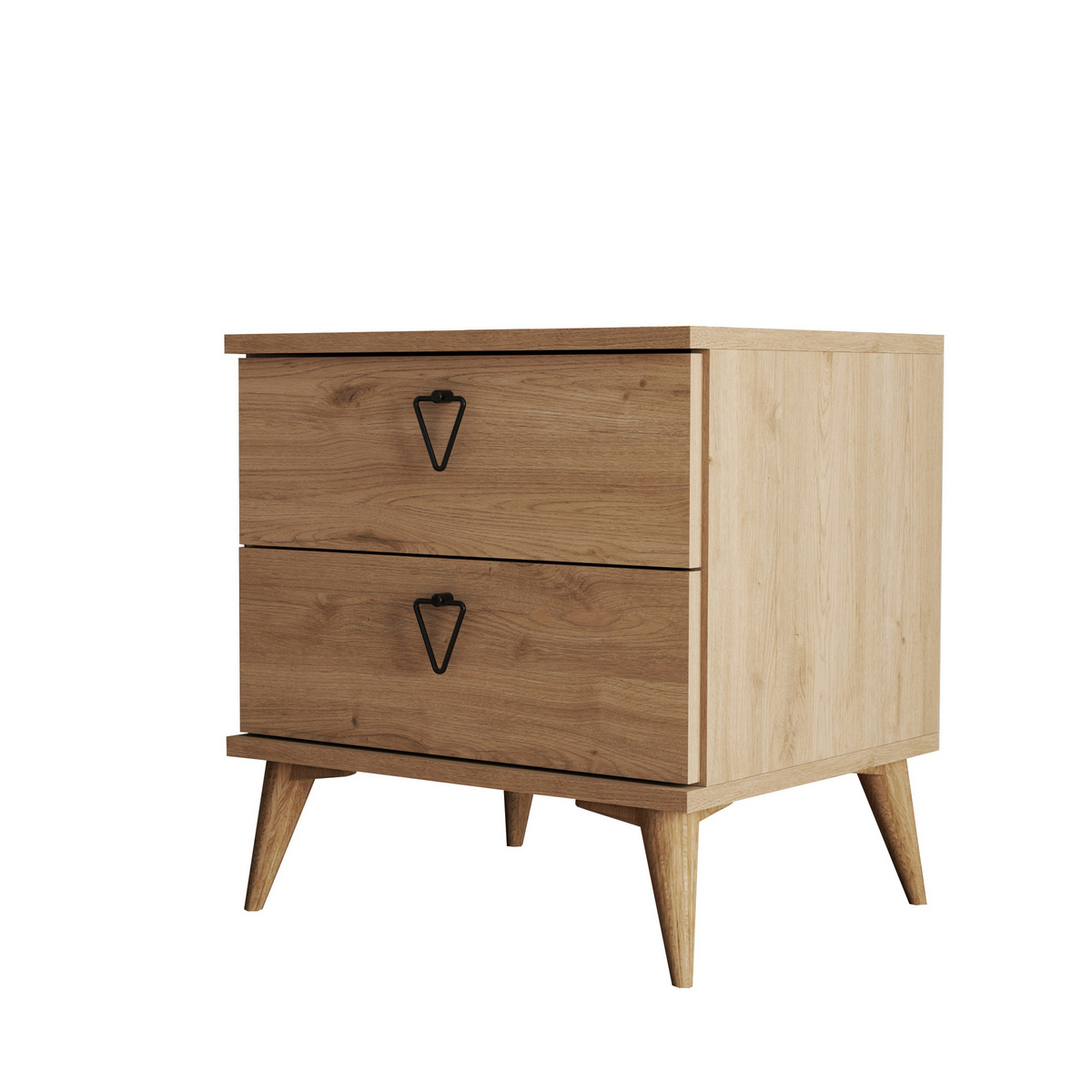 Norda Design moderni yöpöytä, 2 laatikkoa, 52 cm | 100 % melamiinipinnoitettu, seinään asennettava, skandinaavinen muotoilu