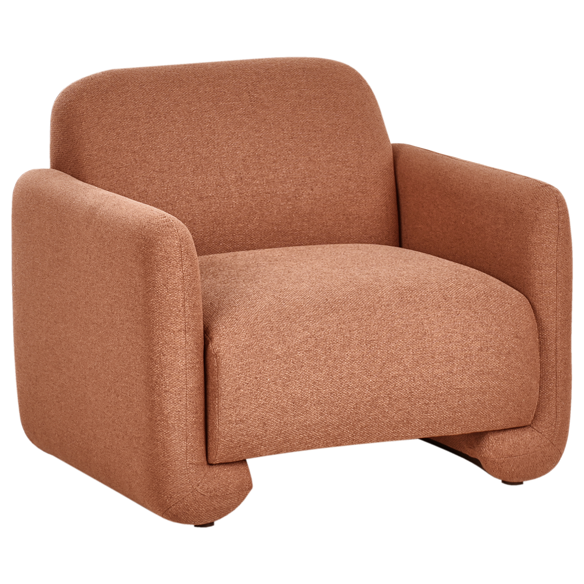 Nojatuoli SALAND kangas Kullanruskea