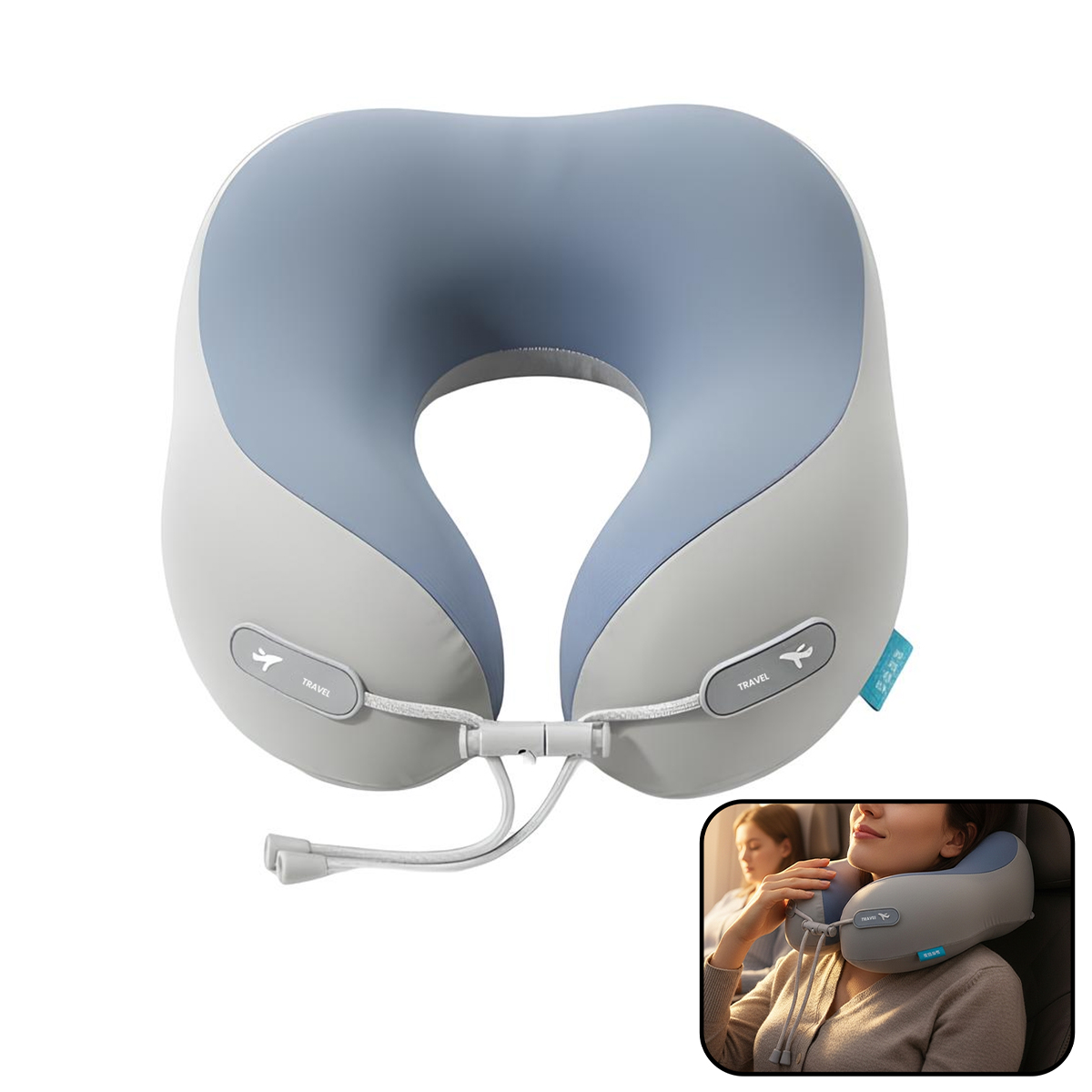 U-muotoinen matkatyyny kaulalle ergonominen erittäin mukava tuki