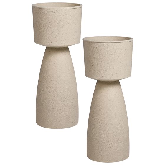 Kukkaruukkusetti 2 kpl MYOSOTIS 28 cm Beige