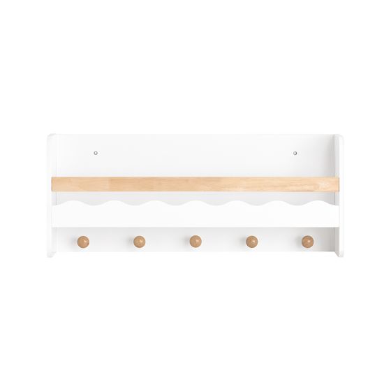 SoBuy Lasten kirjahylly ja vaateteline KMB78-W - luonnonmukainen valkoinen