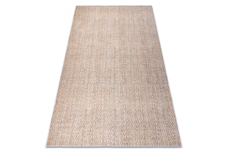 ANDRE 1577 pesumatto Chevron, kalanruoto liukueste - beige 160x220 cm