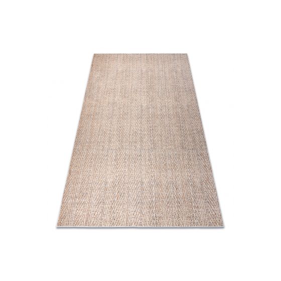 ANDRE 1577 pesumatto Chevron, kalanruoto liukueste - beige 160x220 cm