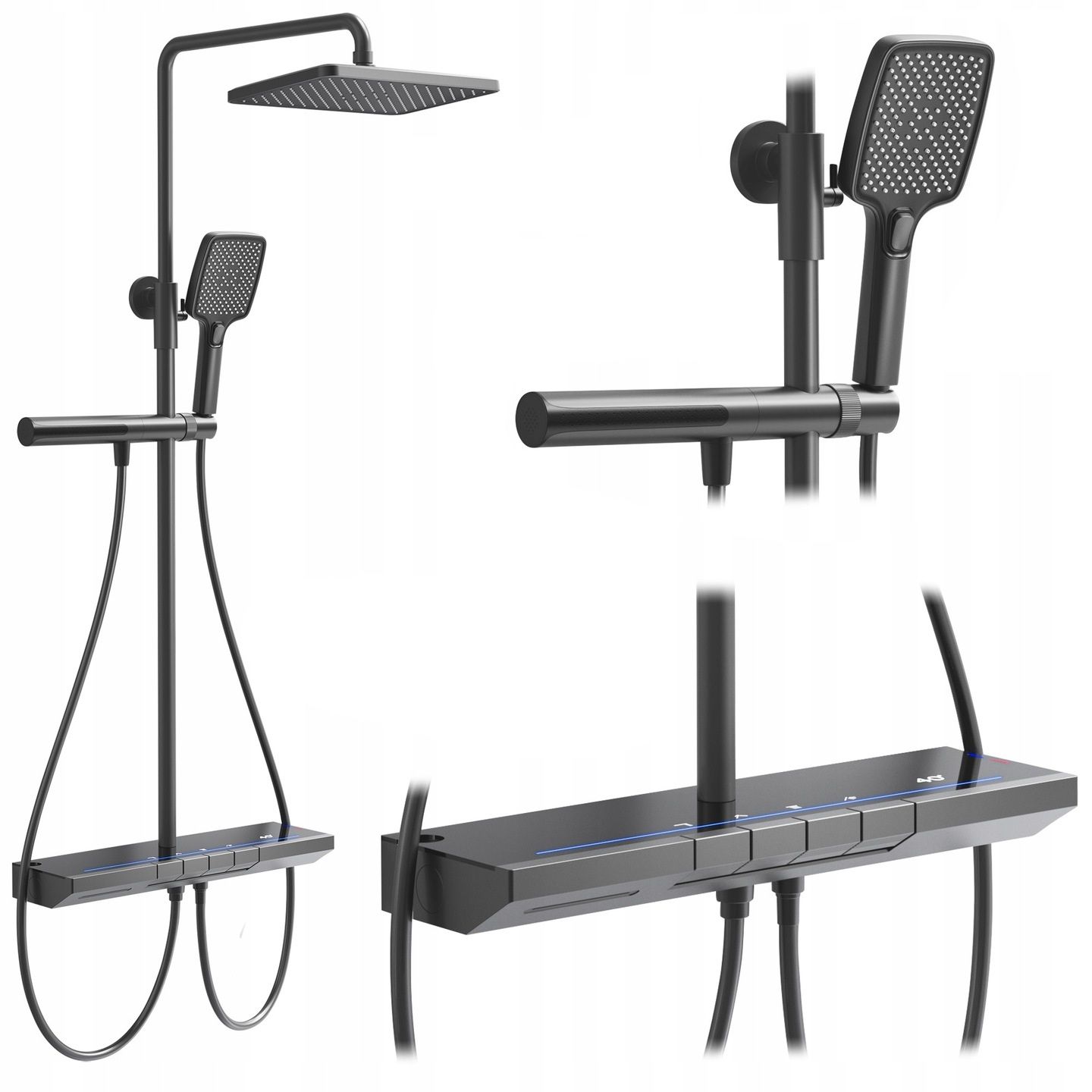 REA suihkusetti PEDRO titaani, 50X48,5X102CM