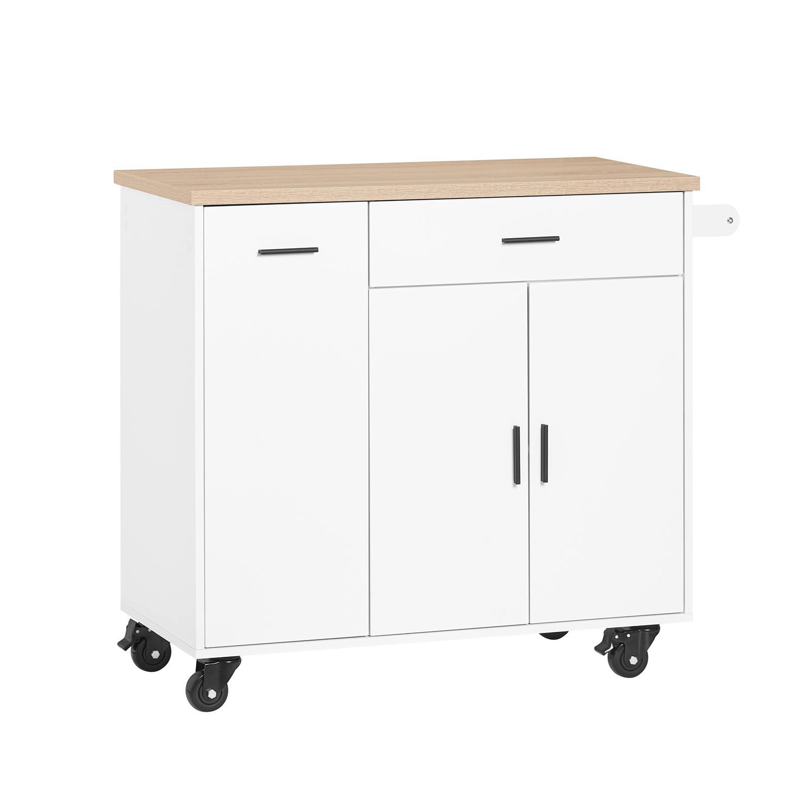 SoBuy Keittiökaappi FKW126-WN pyörillä, ekologinen laatu