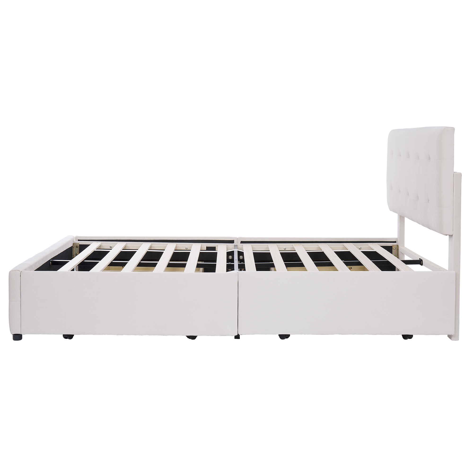 Verhoiltu parisänky, 140x200cm, laatikot Sängynpääty ihoystävällinen, beige