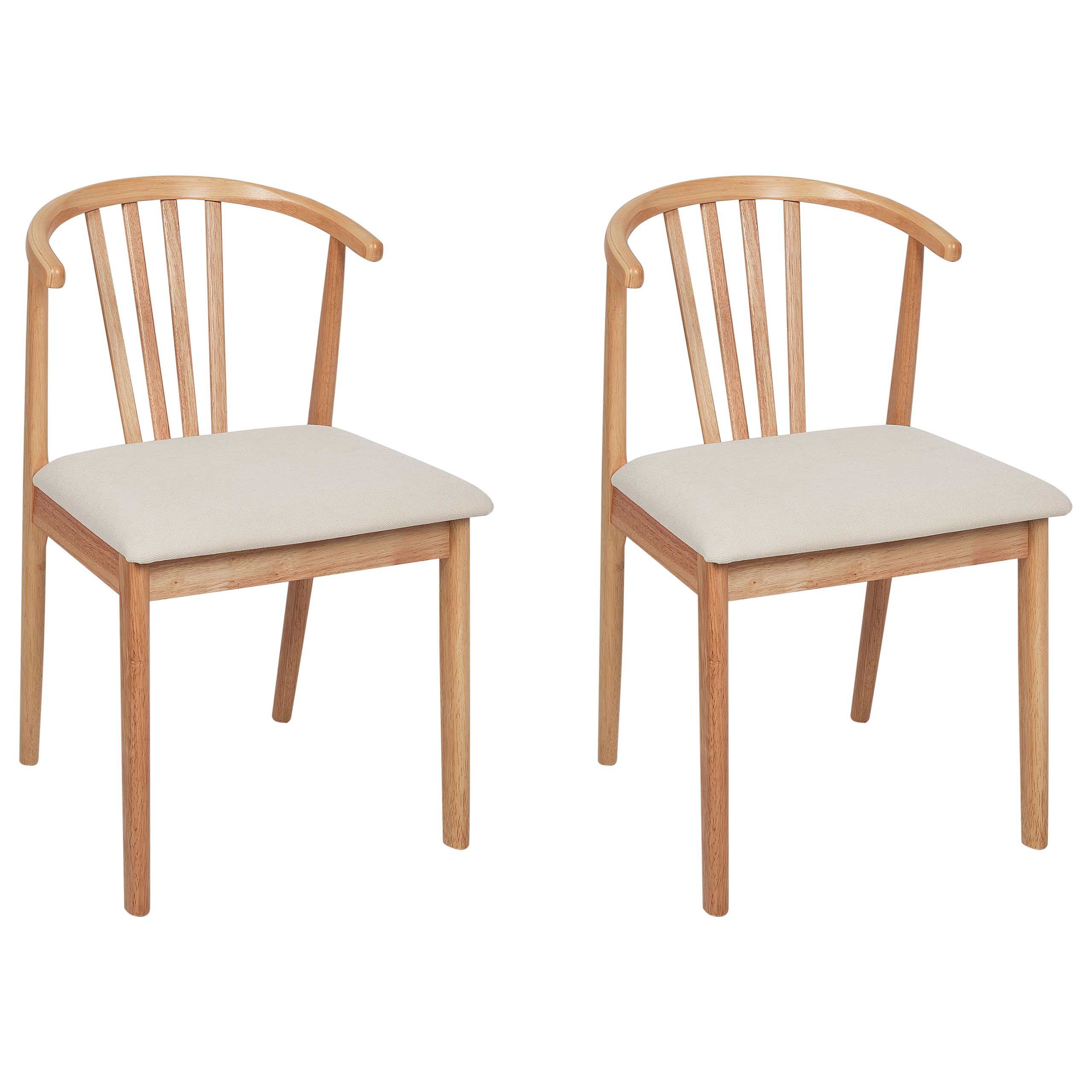 Ruokatuolisetti 2 kpl CRAIG Puu Vaaleanruskea/beige