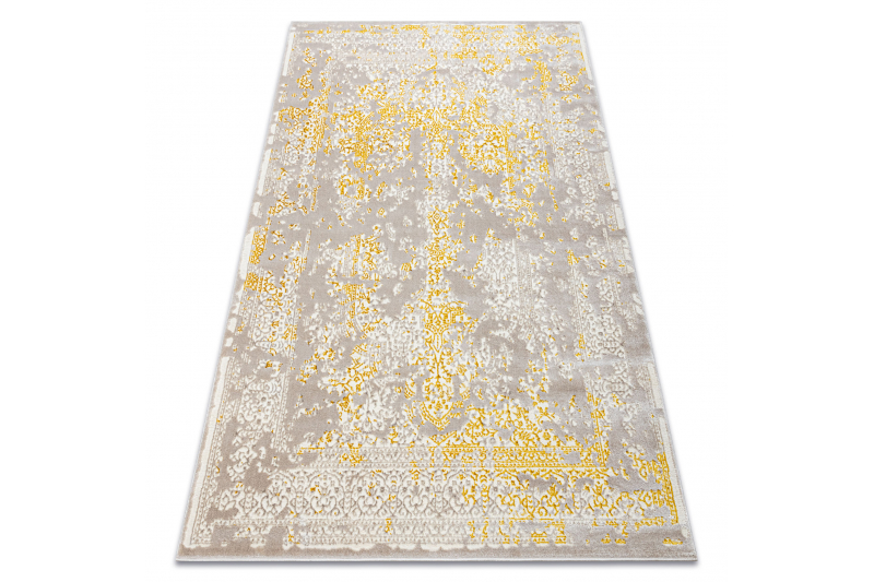 Matto CORE 3807 Koriste Vintage - rakenteellinen, kaksi kerrosta fleeceä, beige / kulta- 140x190 cm