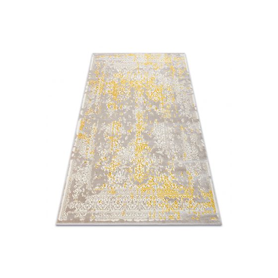 Matto CORE 3807 Koriste Vintage - rakenteellinen, kaksi kerrosta fleeceä, beige / kulta- 140x190 cm