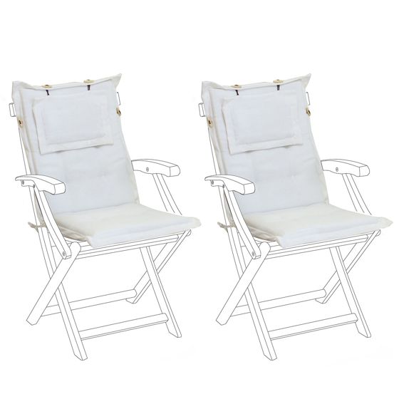 Selkä-/istuintyynysetti 2 kpl MAUI 40 x 54 cm Luonnonvalkoinen