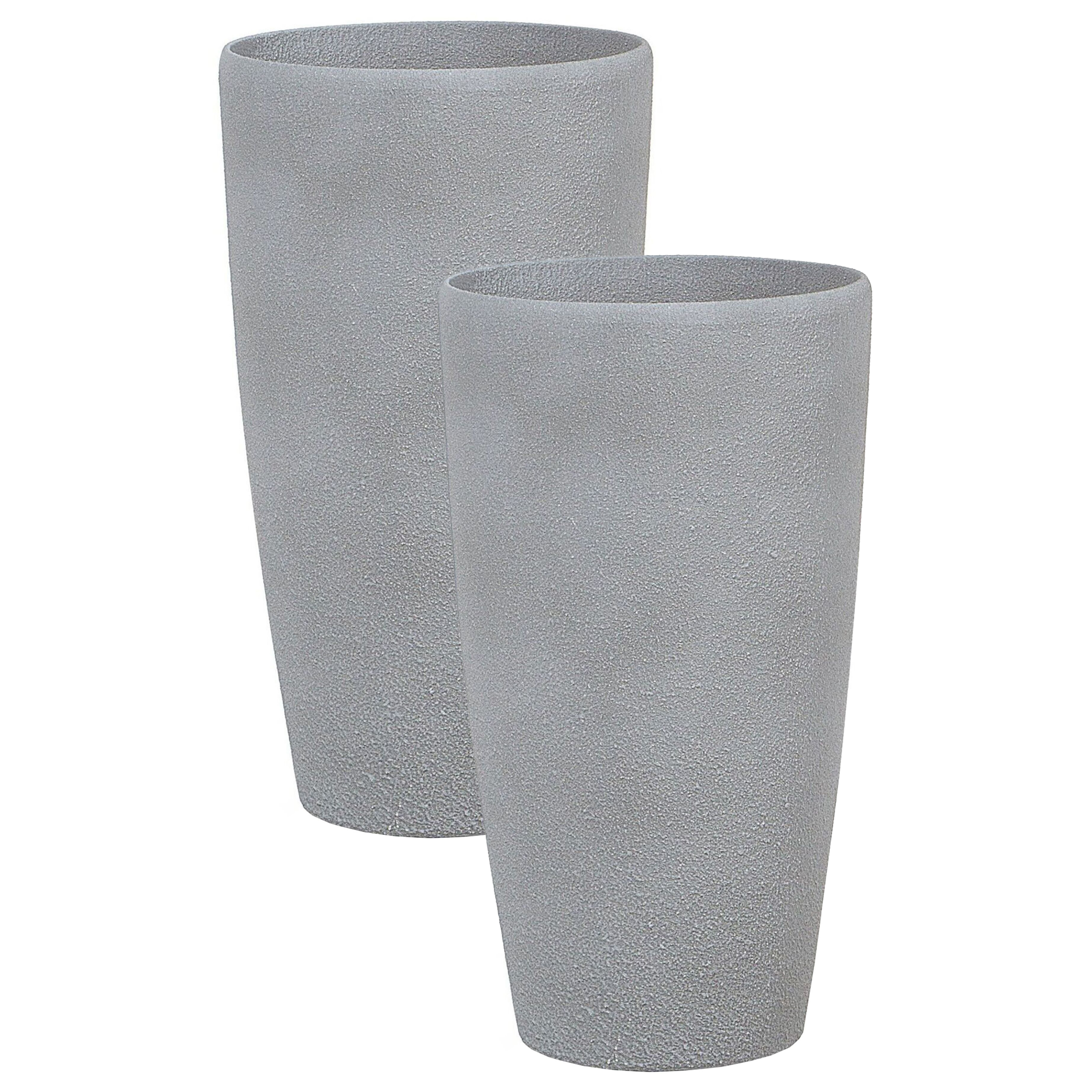 Kukkaruukkusetti 2 kpl ABDERA 31 cm Harmaa