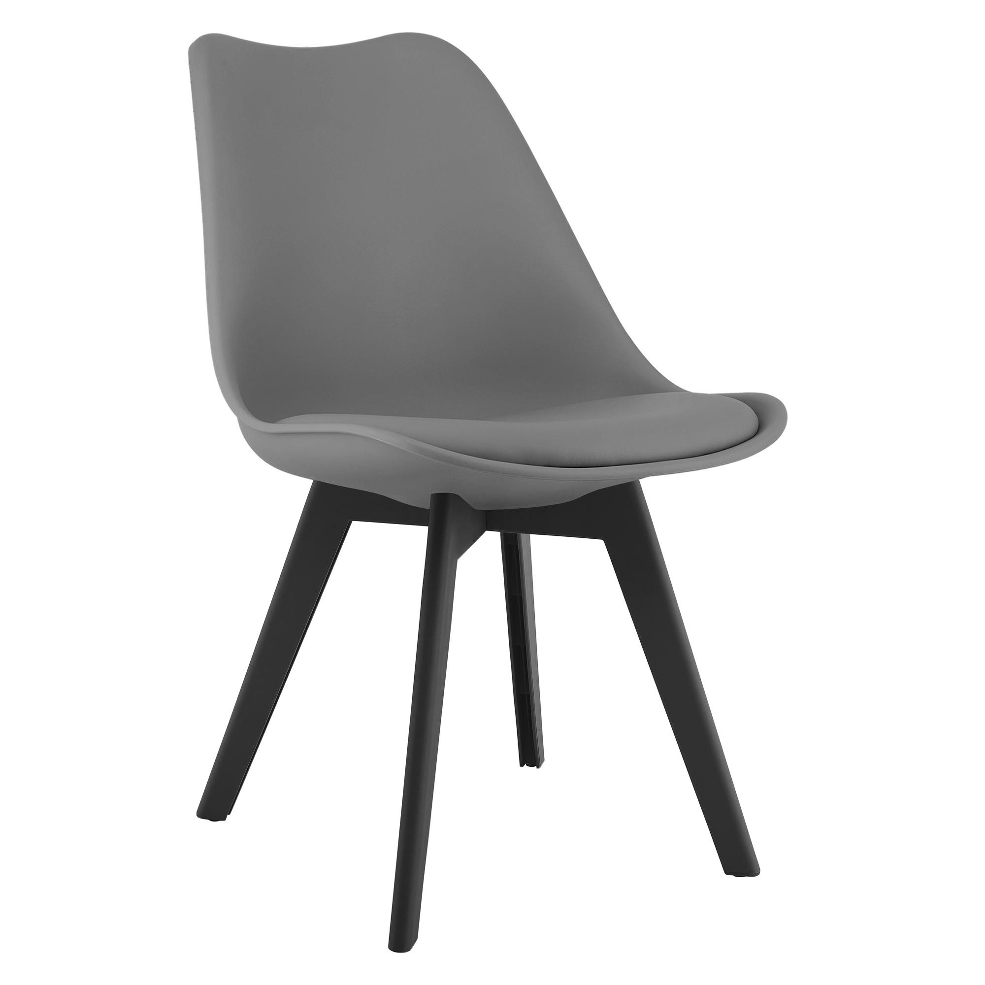 Tuoli - Leobert - MARK - Graphit/mustat jalat - 49x43x82 cm - setti 3 kpl