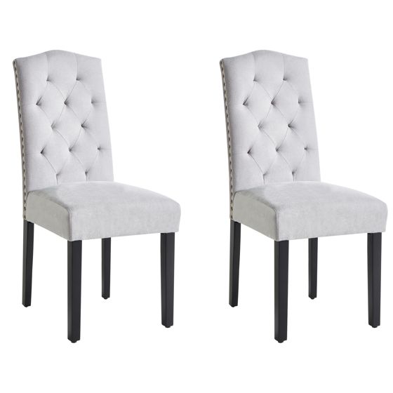 Ruokatuolisetti 2 kpl SHIRLEY kangas Harmaa