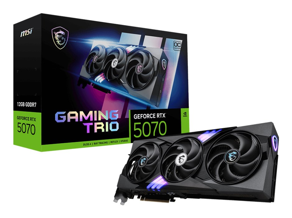 MSI RTX 5070 12G GAMING TRIO OC -näytönohjain