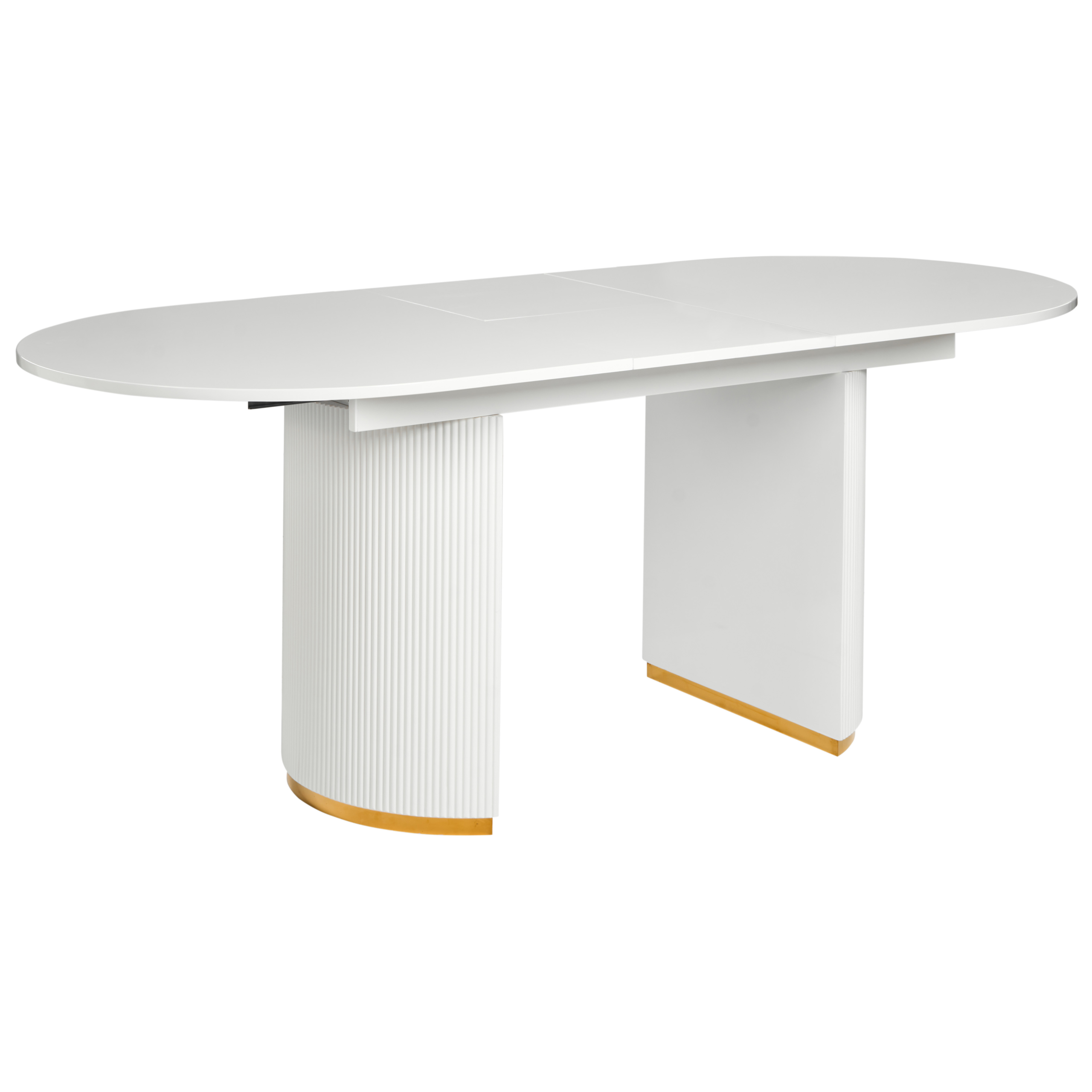 Jatkettava ruokapöytä DULVERTON Valkoinen 160/200 cm 90 cm