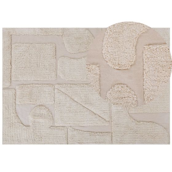 Matto DIYADIN Beige 160 x 230 cm puuvilla