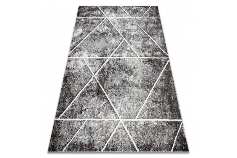 Matto MATEO 8031/644 Moderni, geometrinen, kolmiot - rakenne harmaa 140x190 cm