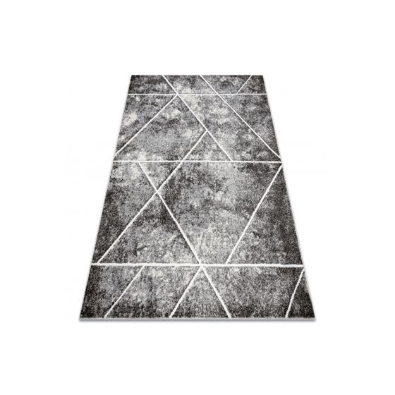 Matto MATEO 8031/644 Moderni, geometrinen, kolmiot - rakenne harmaa 140x190 cm