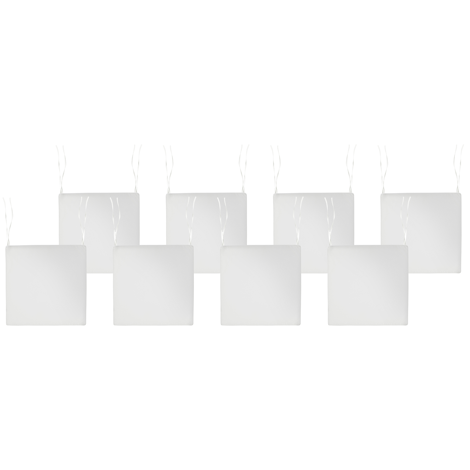 Puutarhatuolien istuintyynysetti 8 kpl SASSARI PREMIUM 46 x 46 cm Luonnonvalkoinen