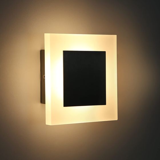 ZMH LED moderni seinävalaisin, lämmin alumiini, 3000k, 6, 8 W