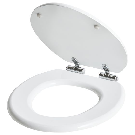 WC-istuinkansi MAZARUNI pehmeästi sulkeutuva MDF-levy Valkoinen