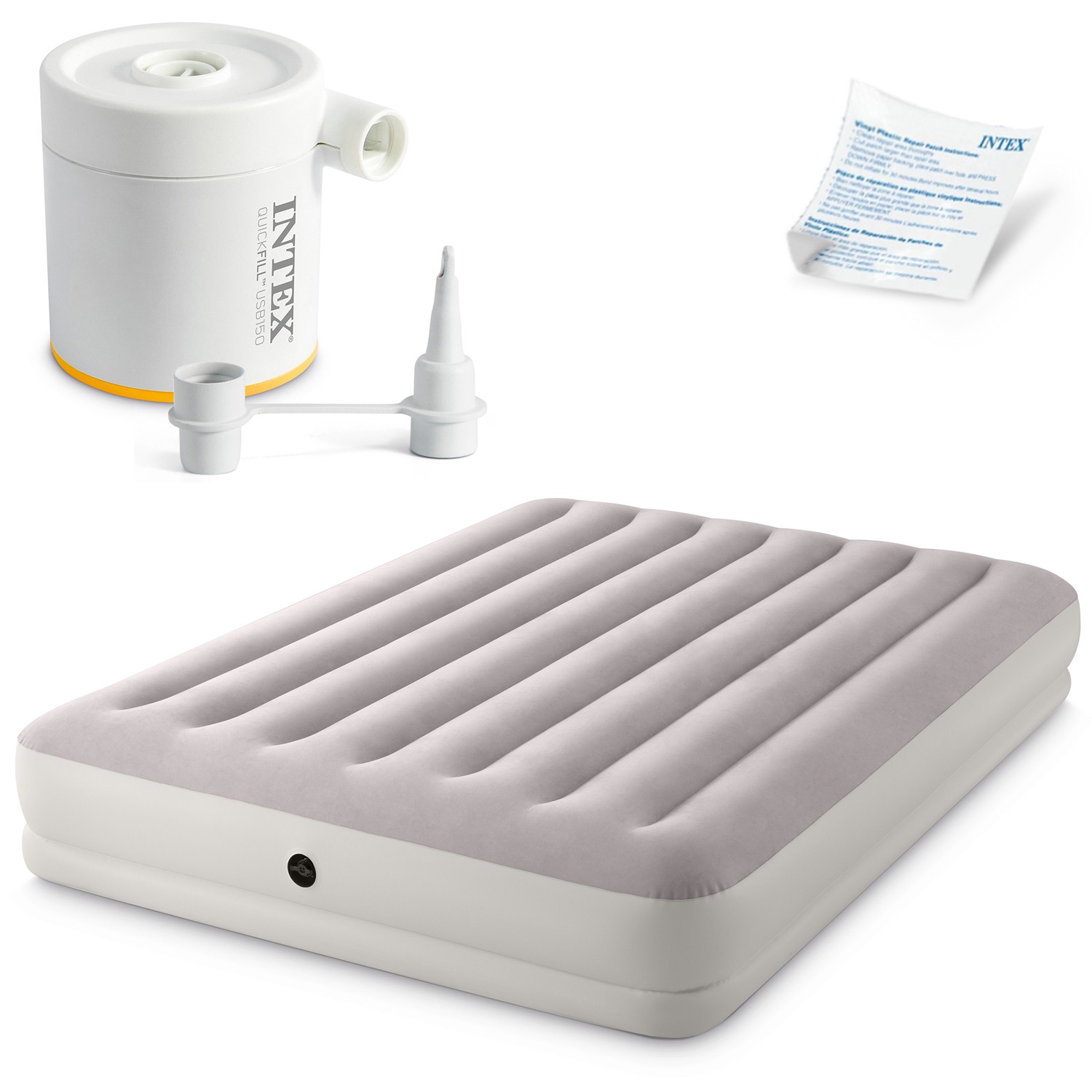 Ilmatäytteinen patja 203x152x30 cm sähköpumpulla INTEX 64179