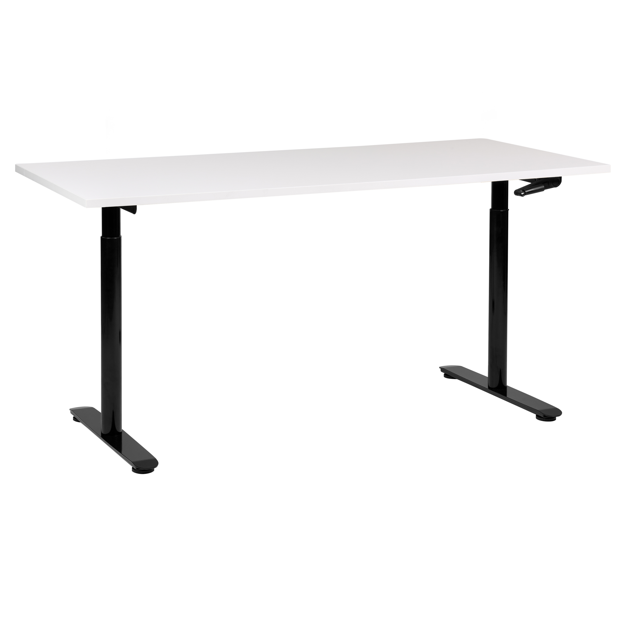 Työpöytä säädettävä DESTINAS 160 cm 72 cm Valkoinen/musta