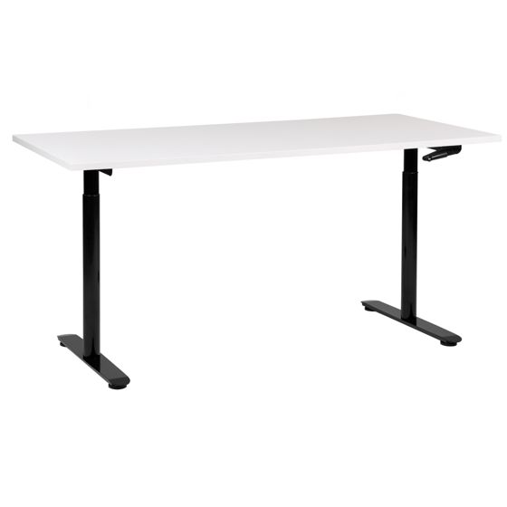 Työpöytä säädettävä DESTINAS 160 cm 72 cm Valkoinen/musta