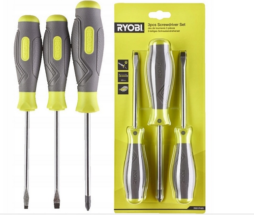 Ryobi rsd1ph2s ruuvimeisselisarja 3 kpl.