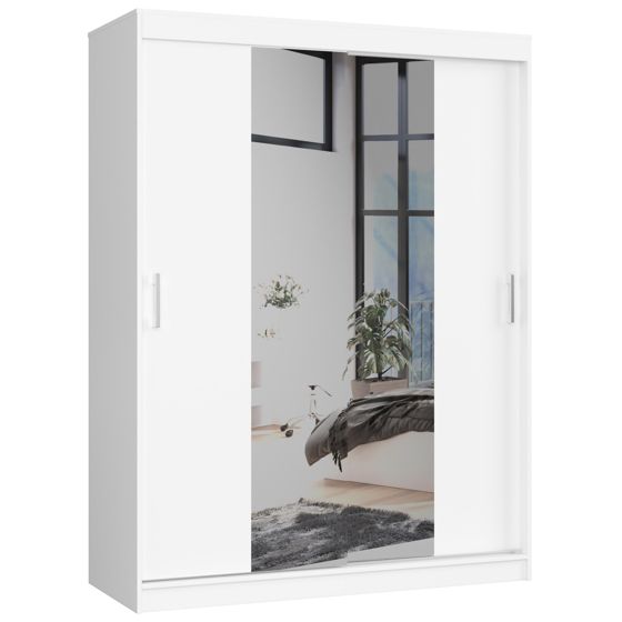 Akord Liukuovi Kaappi Valkoinen 150x60x200