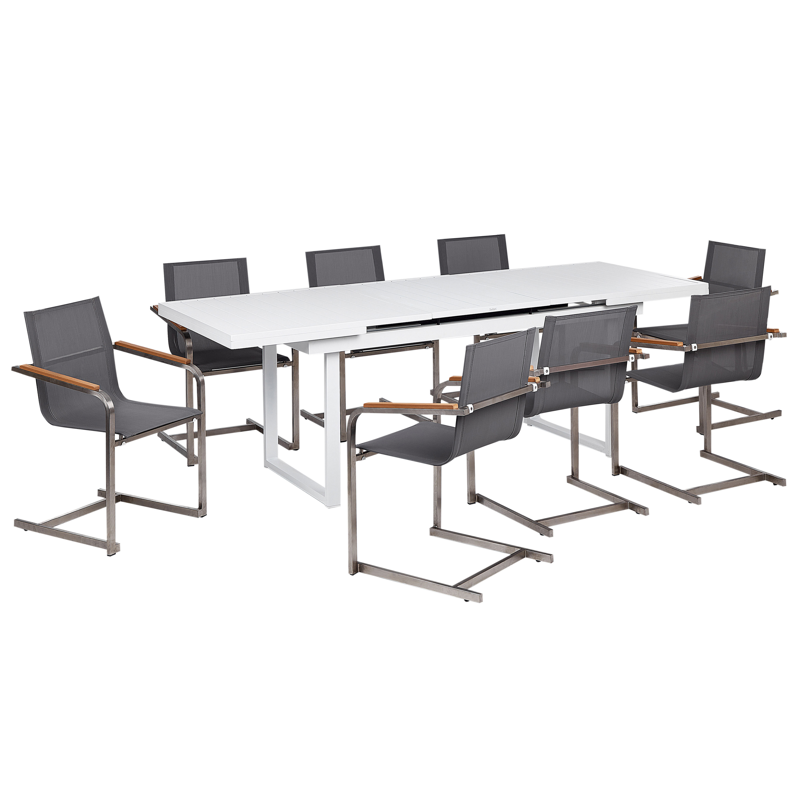 Ulkoruokailuryhmä 8-istuttava VALCANETTO/COSOLETO metalli Harmaa