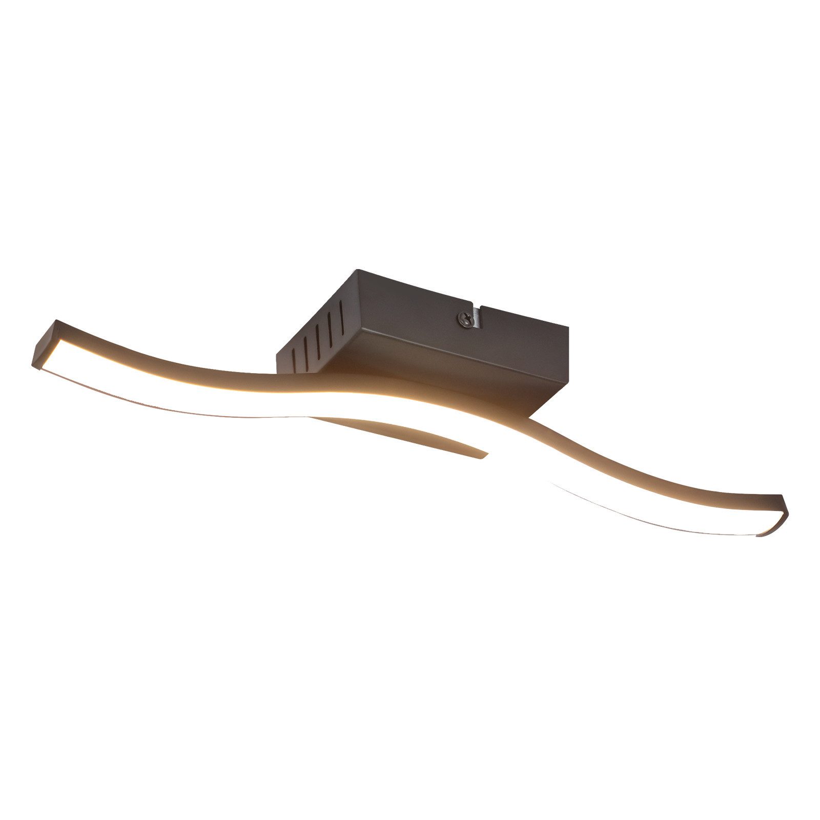 NETTLIFE LED-kattovalaisin,makuuhuoneeseen,moderni,musta,6W,aaltokuvio,3000K,lämmin,valkoinen