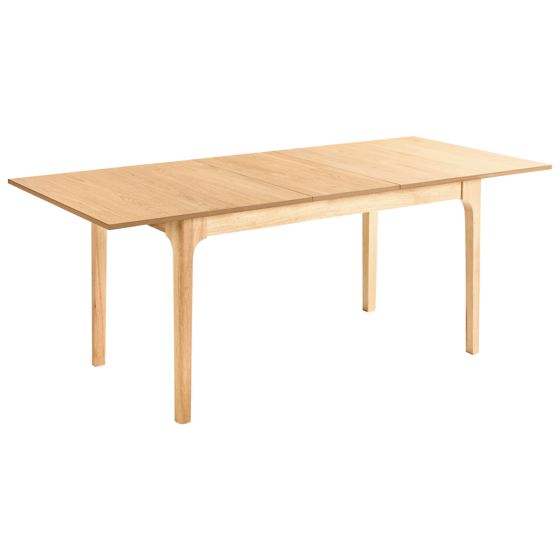 Jatkettava ruokapöytä DELMAS Vaalea saarniviilu 160/200 cm 90 cm