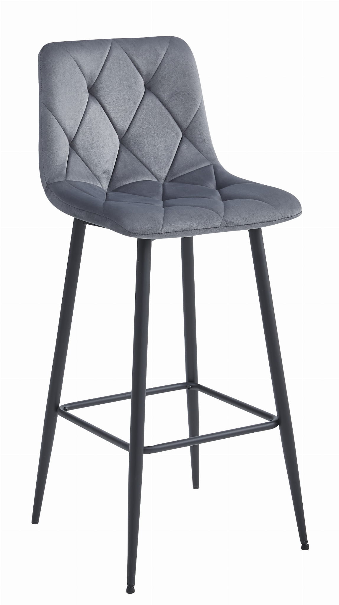 NADO-baarijakkara, tummanharmaa sametti, mustat jalat (1 kpl)