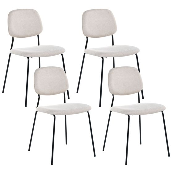 Ruokatuolisetti 4 kpl RILEY Kangas Vaaleanbeige