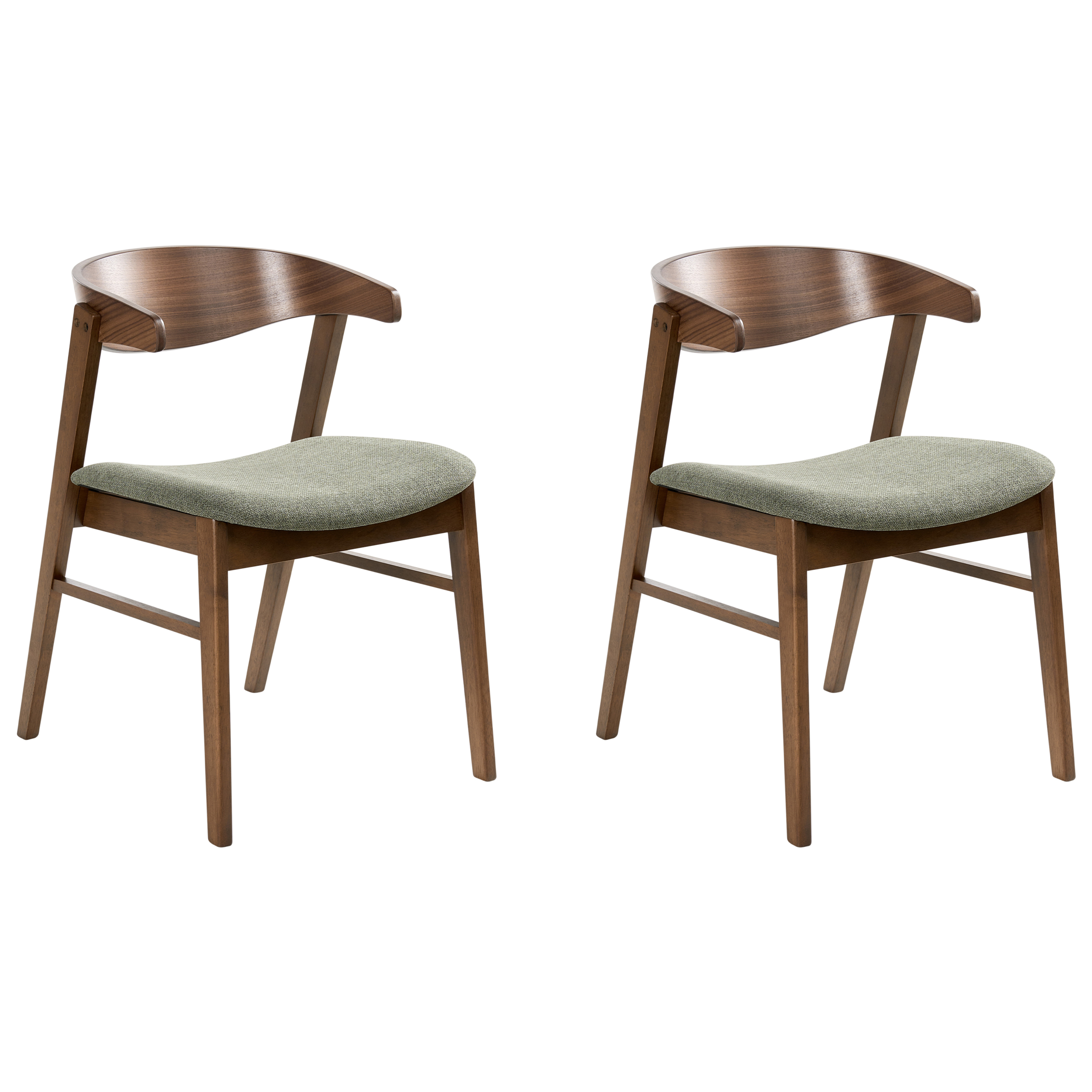 Ruokatuolisetti 2 kpl LILLY Tummanruskea/vihreä